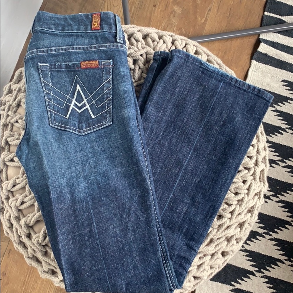 7 for all Mankind “A Pocket” sz 25, SHORT INSEAM